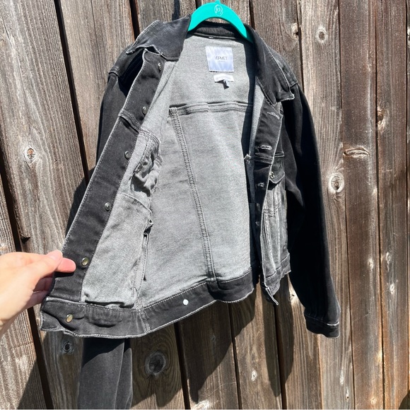 Vervet Los Angeles cropped puff sleeve trucker jean jacket size small - Picture 7 of 17